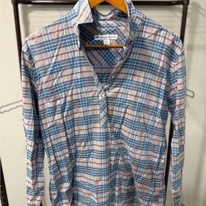 Southern Tide Multicolor Plaid Button Down Shirt tunic women’s medium